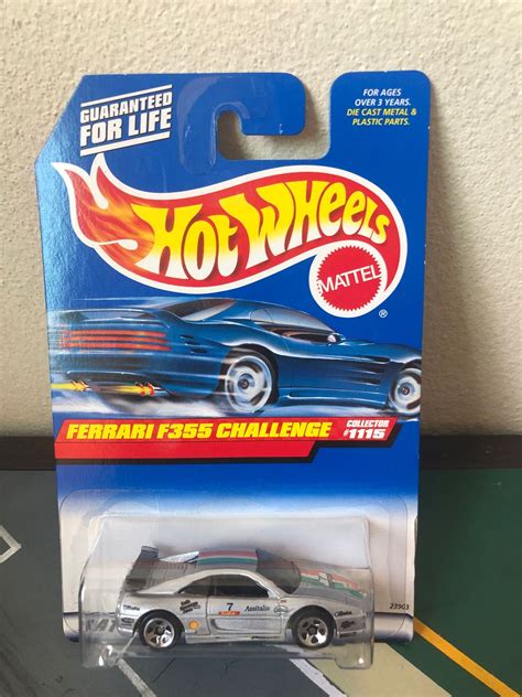รถเหลก รถฮอทวล เฟอรราร Hot Wheels Mattel Wheels 1998 Collector 1115 Silver Ferrari F355