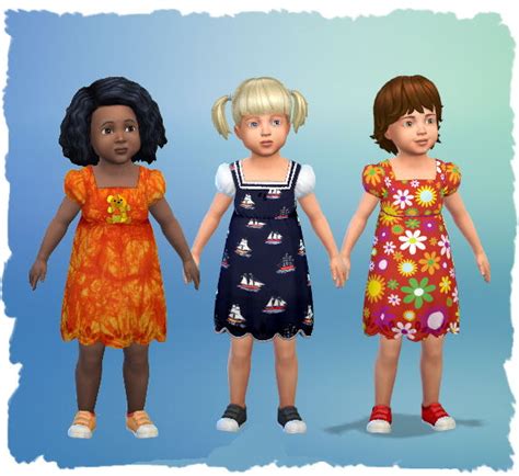 Dresses For Toddlers By Chalipo Sims 4 Female Clothes