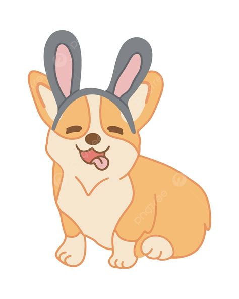 Cute Corgi Puppy Cartoon Illustration For Pet Lovers Vector, Pet