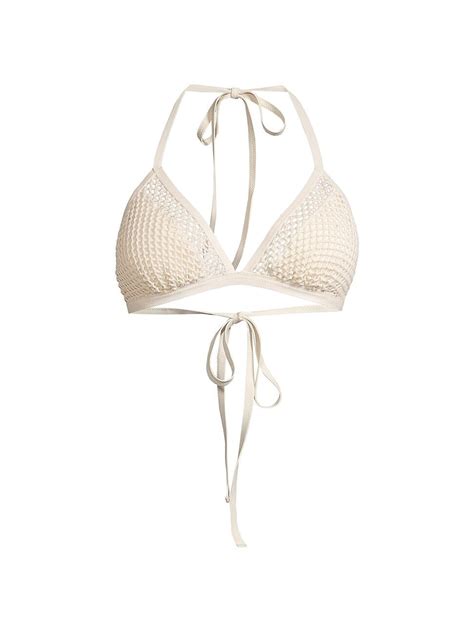 Robin Piccone Pua Triangle Bikini Top Ecru Editorialist