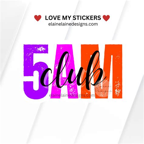 Crossfit Sticker, 5am Sticker, 5 Am Club, Morning Workout, Hockey