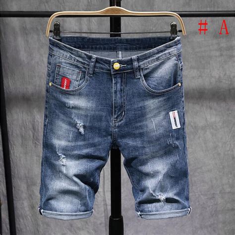 Rekbare Jeans Heren Denim Shorts Heren Casual Shor Grandado