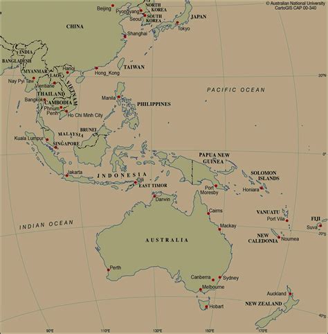 map of asia and australasia