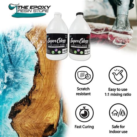 UV Stable - Tabletop Epoxy Resin, Clear High Gloss Finish, Excellent