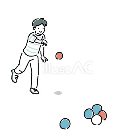 ボッチャをする男の子のイラストイラスト - No: 26075357｜無料イラスト・フリー素材なら「イラストAC」