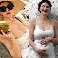 Alexandra Daddario Flaunting Her Swimsuit Side Boob
