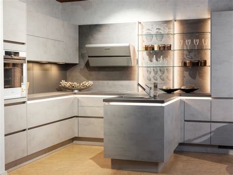 Beton in der Küche Küche Betongrau Schiefergrau XXL KÜCHEN ASS