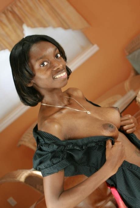Skinny Ebony Darling Nicole Carolina Masturbates Her Black Pussy In Hot