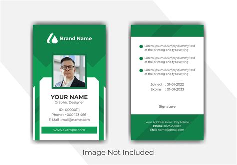 id premium vector   id card template card