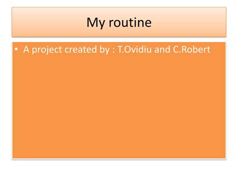 My routine | PPT