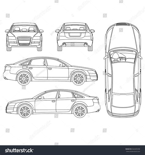 drawing car top view images stock   objects