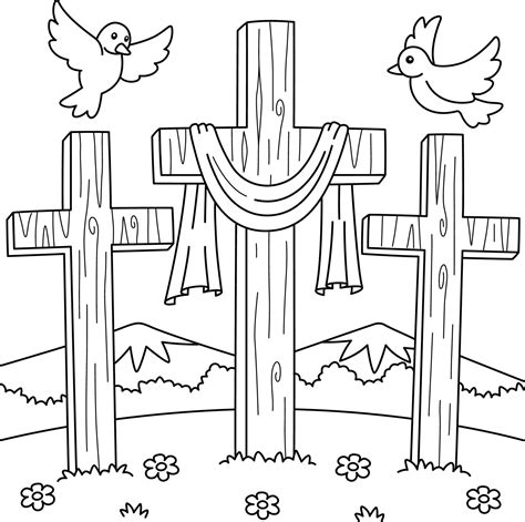 Crosses Coloring Pages