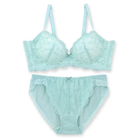 フランデランジェリー fran de lingerie 夏に負けない群れ対策ブラショーツSETシンプル総レースで使いやすい スタイルアップ