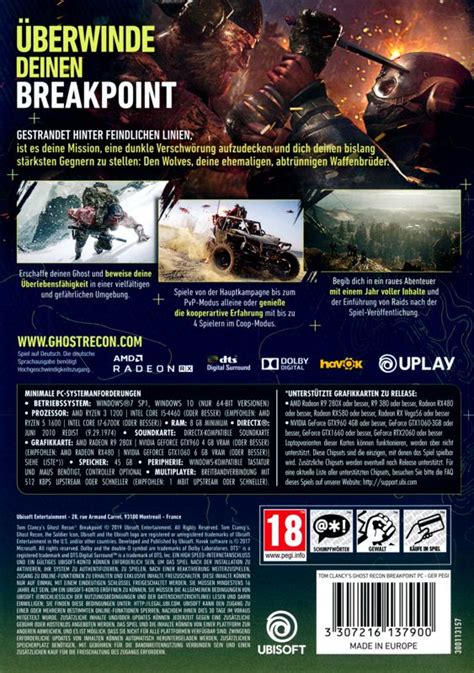 tom clancys ghost recon breakpoint cover  packaging material