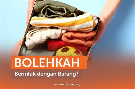 bolehkah berinfak  barang rumah zakat