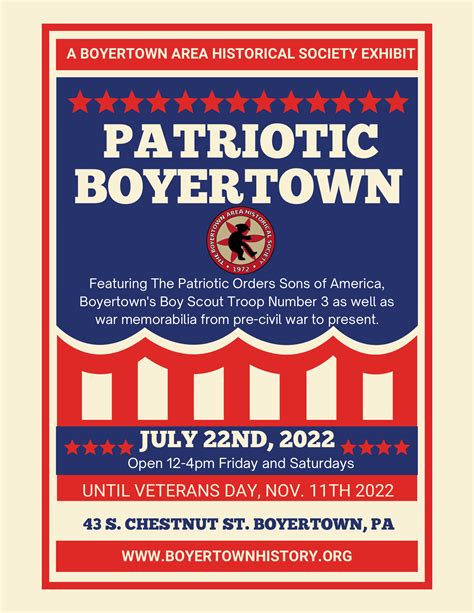 Patriotic Boyertown Exhibit - Boyertown Area Historical Society