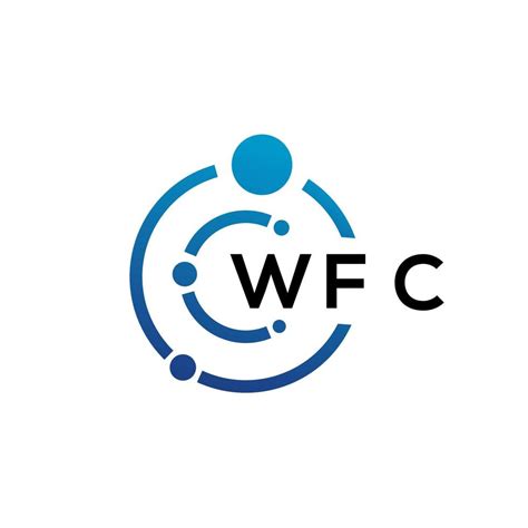 WFC letter technology logo design on white background. WFC creative ...