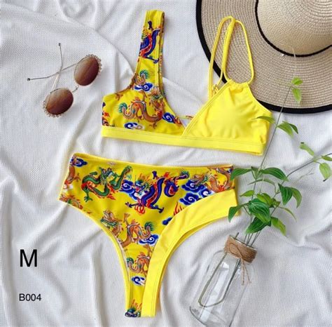 Bikini sexy ลายจน สเหลอง Lazada co th