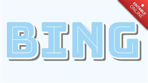 bing inline font text effect generator