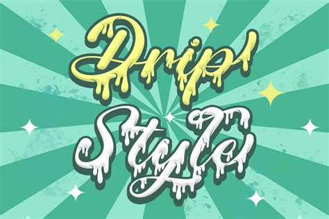 drip style font  al mughni studio creative fabrica