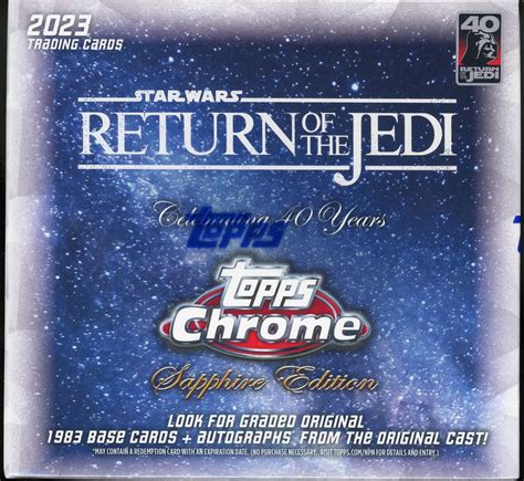 2023 Topps Chrome Sapphire Star Wars Return Of The Jedi Sealed Box On
