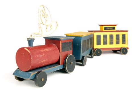 Antique Wooden Train Stock Photo - Download Image Now - Child, Train ...