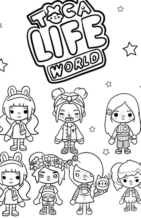 Desenho Do Toca Boca - Desenhos de Toca Boca World para Imprimir e Colorir
