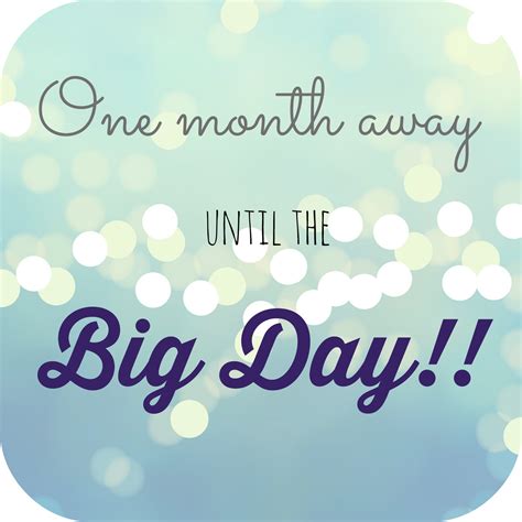 H 1 Month Wedding Countdown Story Of My Life