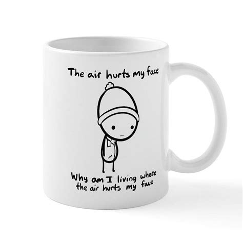 CafePress - Air Hurts My Face Mug - 11 oz Ceramic Mug - Novelty Coffee