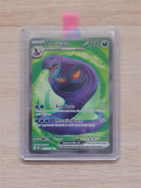 arbok   pokemon scarlet violet  full art holo rare nm
