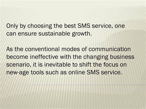 PPT - Five Benefits of Using Online SMS Services PowerPoint