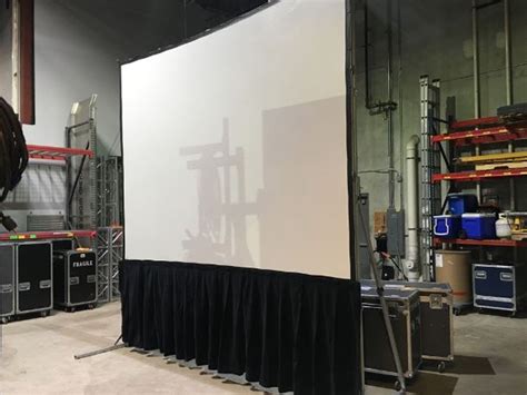 large rear projection screen setup cinetension   dual