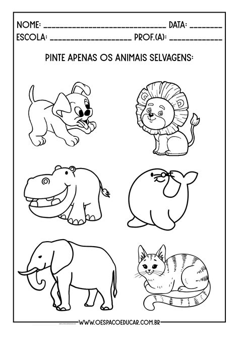 Atividades Lúdicas Sobre Animais Para Educação Infantil