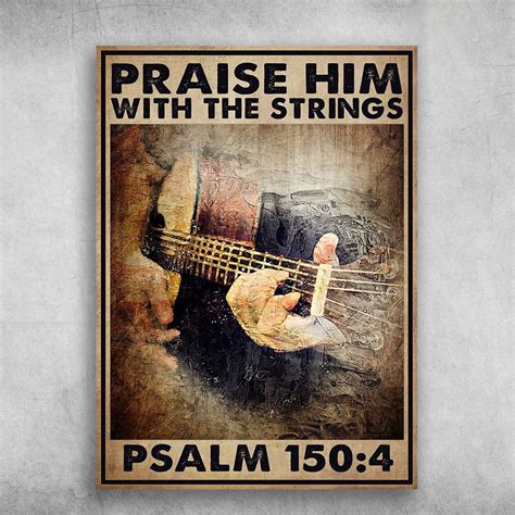 Guitar Lover - Praise Him With The Strings, Guitar Man 11 x 17 Inch