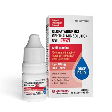 Glenmark Therapeutics Olopatadine Eye Drops for Allergies, Redness