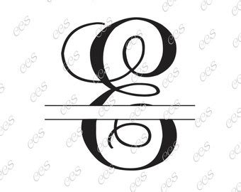 split monogram  etsy