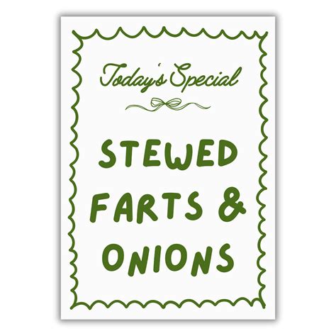 STEWED FARTS & ONIONS PRINT – Parful Stuff