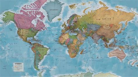 political world map showing  defined country borders labeled