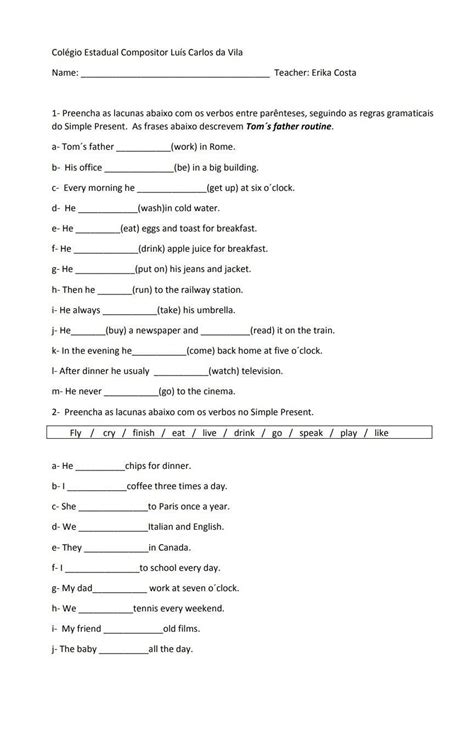 Atividade Ingles 8 Ano