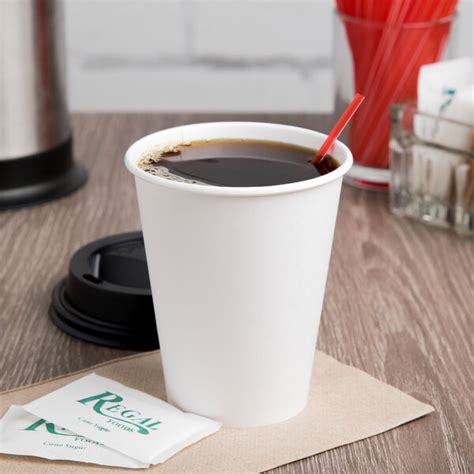 Solo W Oz White Single Sided Poly Paper Hot Cup Case