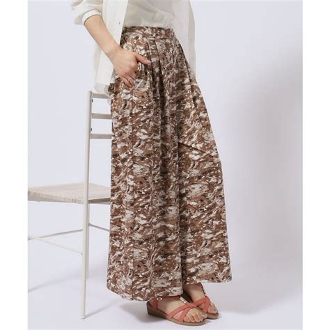 キューティーブロンド Cutie Blonde 洗える 接触冷感プリントアソート イージーパンツ返品不可商品 モカブラウン