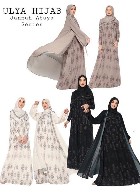 jual ulya hijab  jannah abaya series  baju set syari shopee indonesia