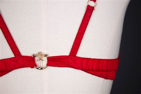 Sirens Red Silk Tulle Dudou Lingerie Set By Pillowbook The Underpinnings Museum