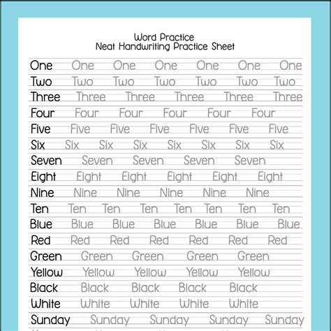 Cute and easy handwriting practice sheets for kids and adults – Artofit