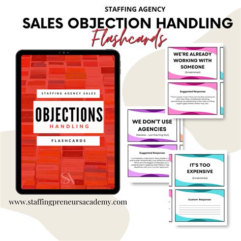 Staffing Agency Sales Objection Handling Flashcards Worksheet