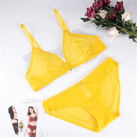 Dropshipping Varsbaby Sexy Lingerie Set Ultra Thin Wireless Bra Set Underwear Transparent Bra