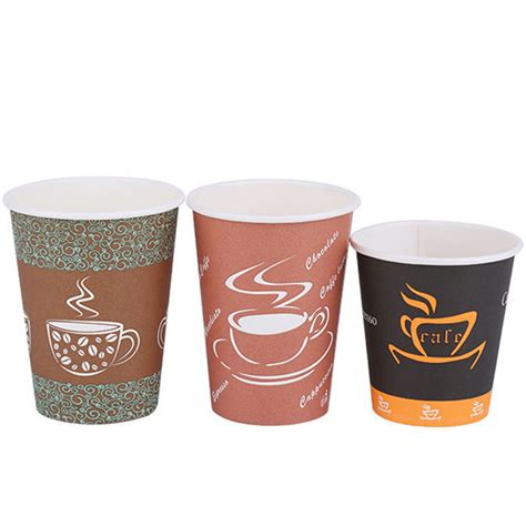 Single Wall Custom Printed Unprinted Hot Drinking 7 Oz Bubble Tea Coffee Disposable Paper