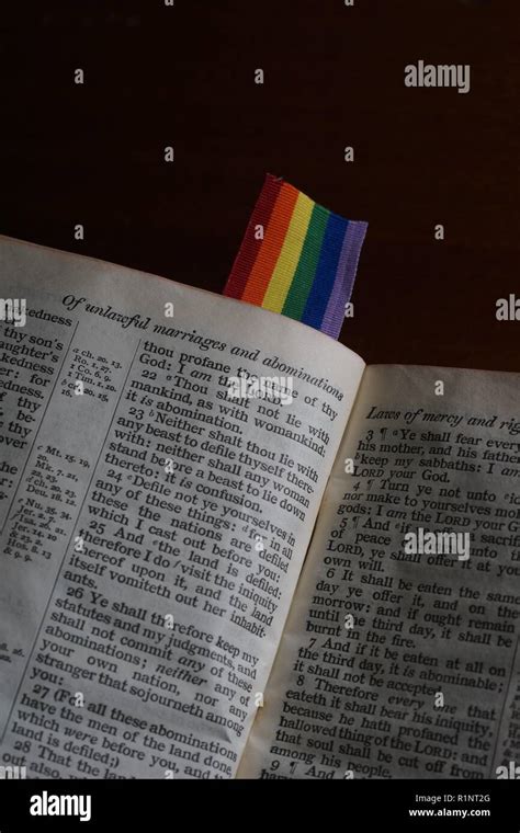 Bible Gay Pride Stock Photo Alamy