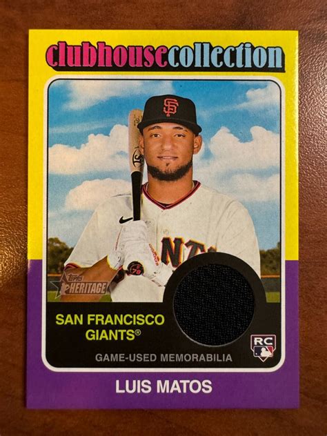 2024 Topps Heritage Clubhouse Collection CCR LMA Luis Matos RC Giants