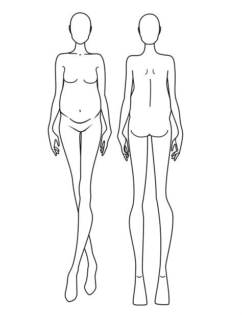 Female Blank Body Templates